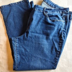 Faded Glory Jeans Medium Blue Wash Mid Rise Boot Cut Plus Size 24W